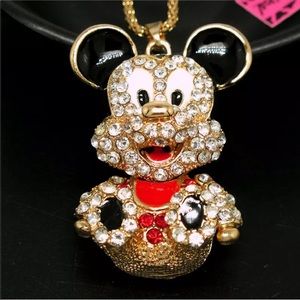 Betsey Johnson Cartoon Mouse Necklace